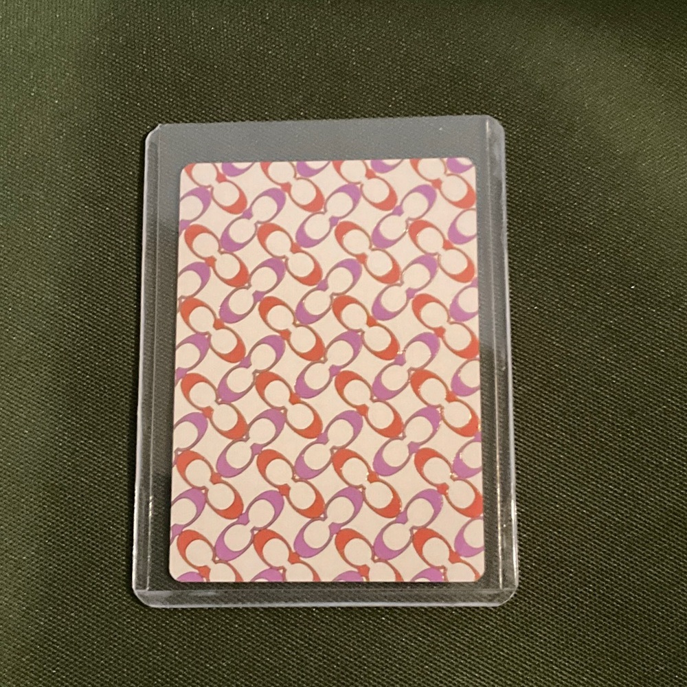 Coach Purple and Pink Patterned Card